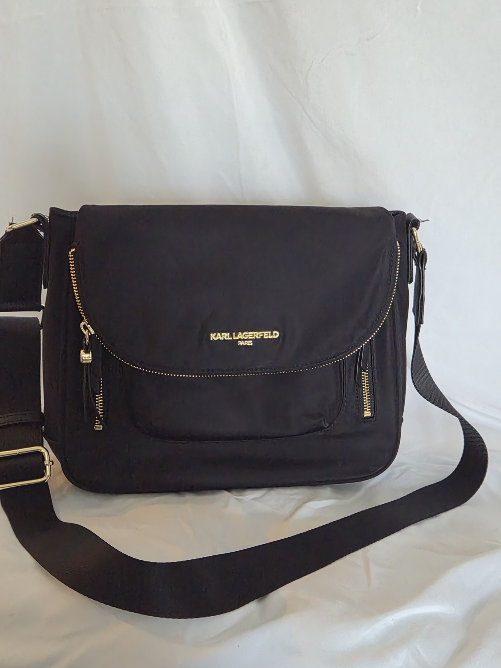 Karl Lagerfeld Black Crossbody Messenger Bag